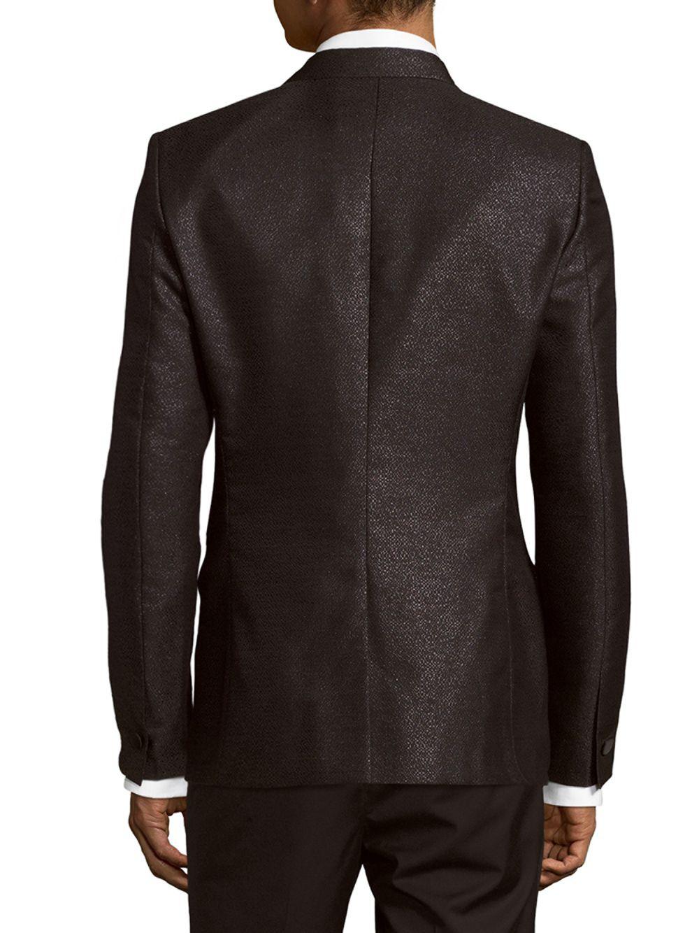 Versace Synthetic Long-sleeve Textured Sport Coat for Men - Lyst