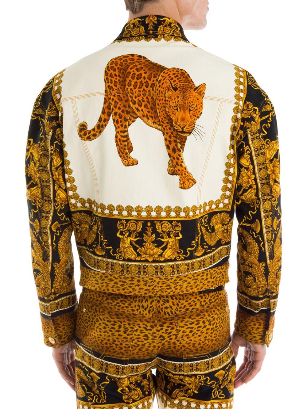 versace signature wild print denim 