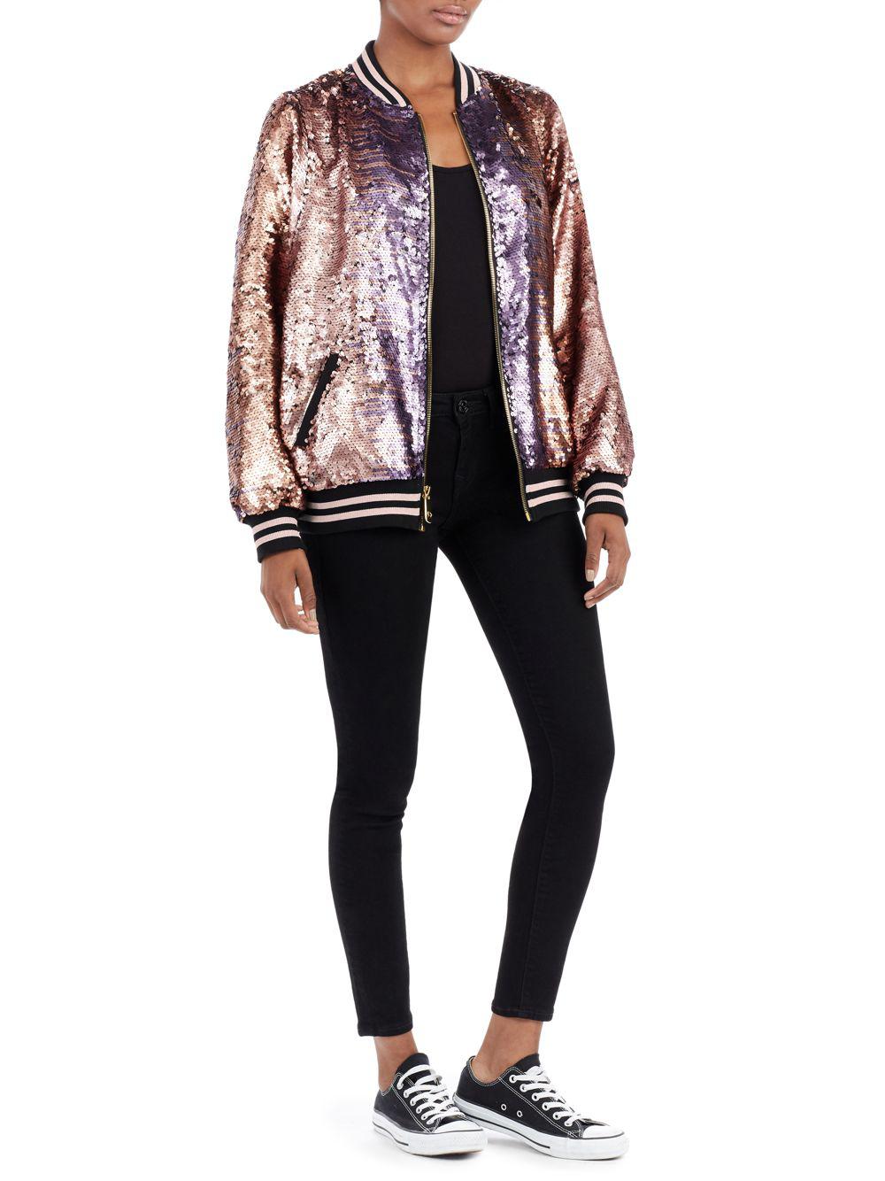 true religion sequin bomber jacket