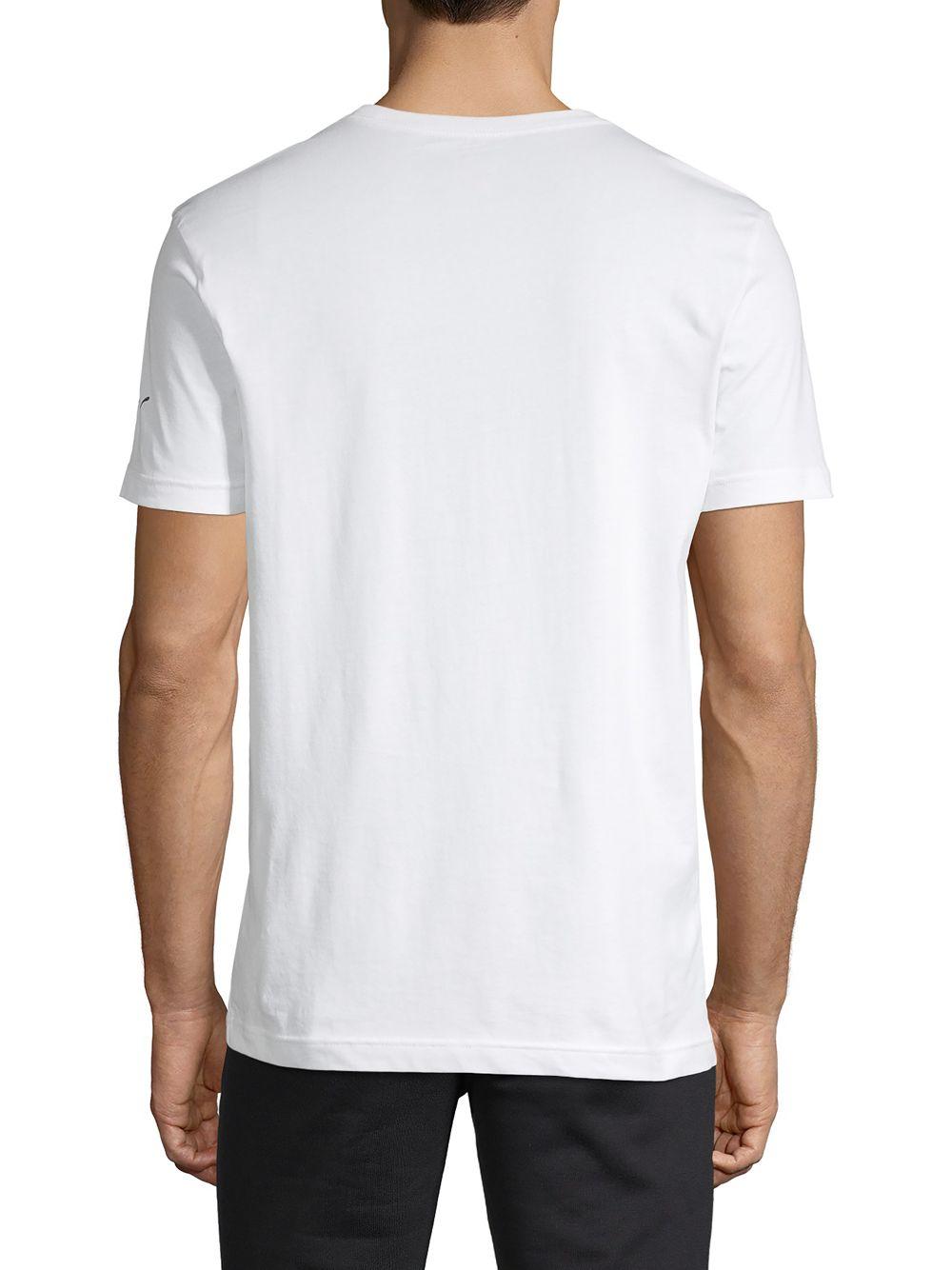 PUMA Tech Camo Logo Tee in White for Men | Lyst