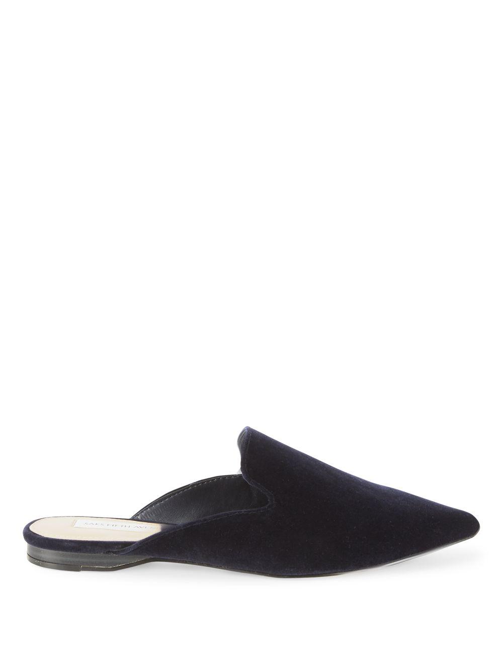 Saks Fifth Avenue Synthetic Textured Slippers in Navy (Blue) - Lyst