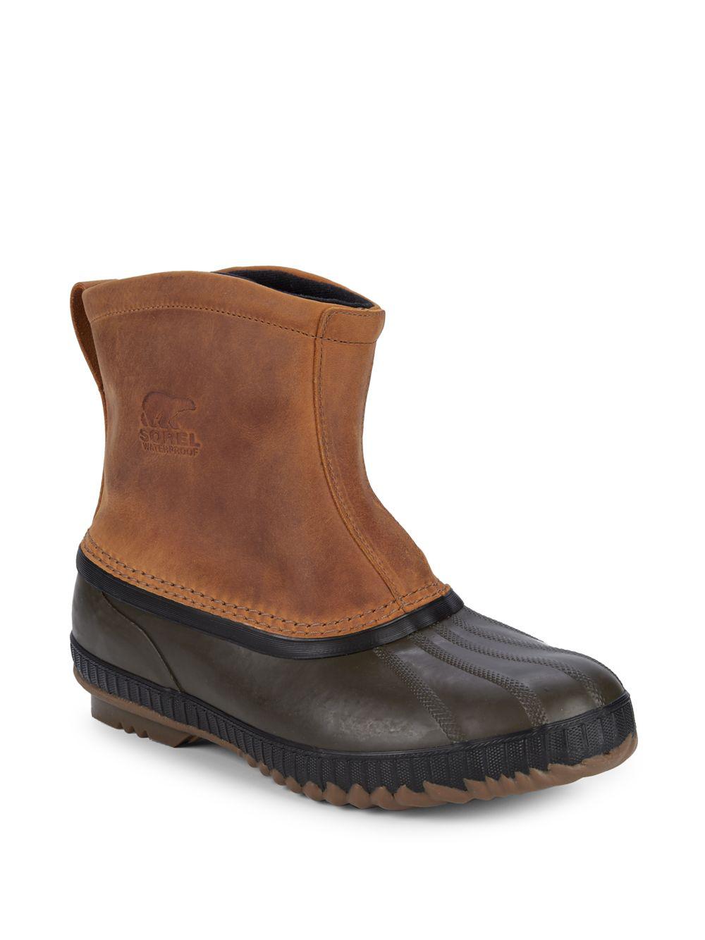 Sorel Leather Textured Ankle Boots in 