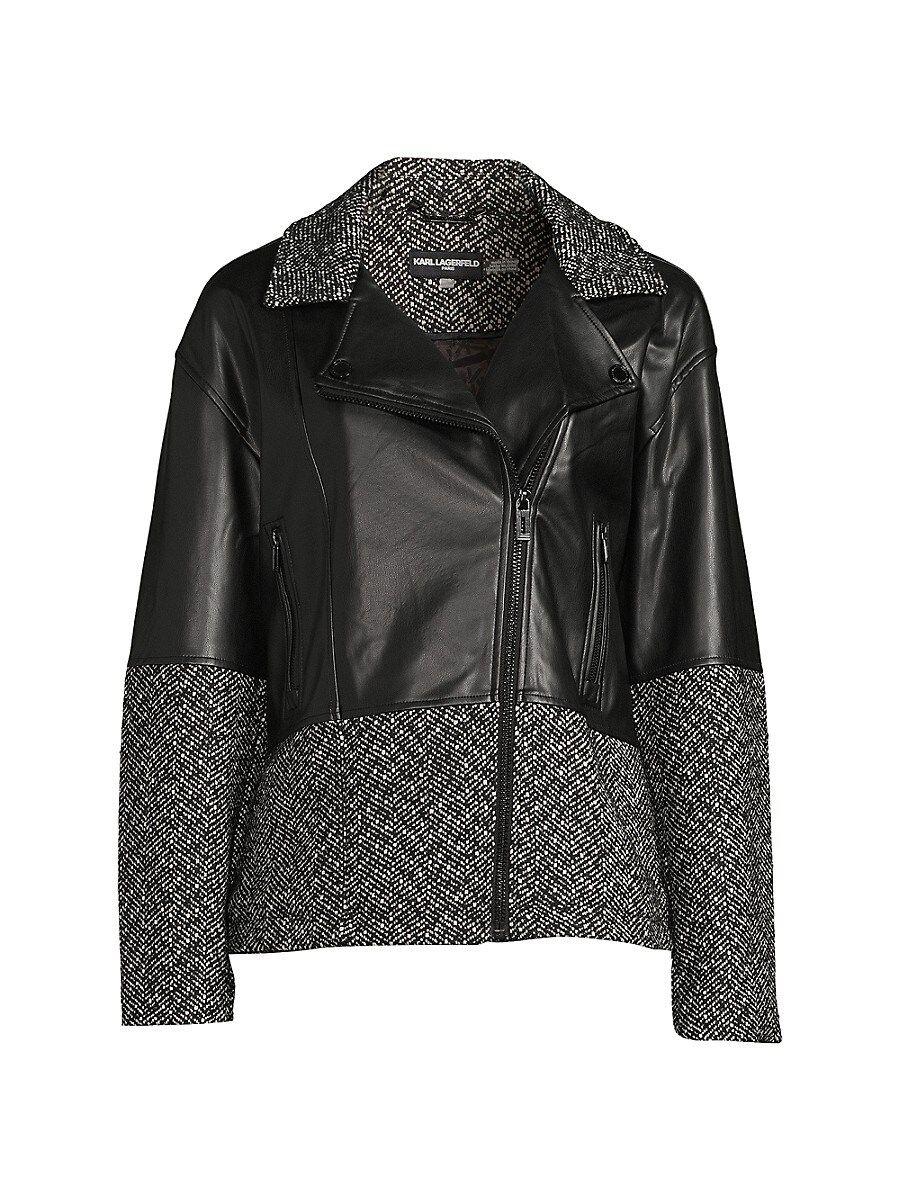Herringbone hotsell moto coat