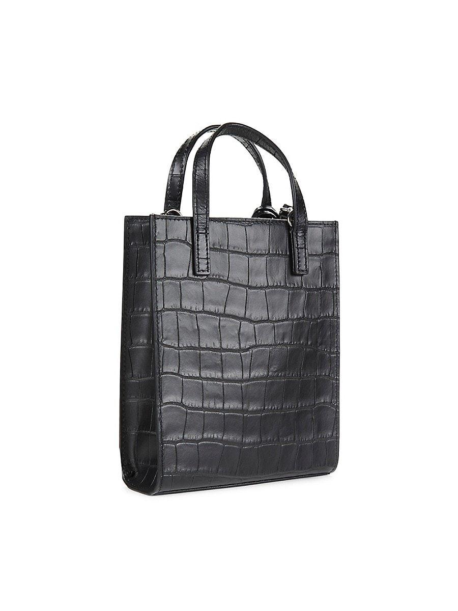 Marc Jacobs Women's The Croc-Embossed Mini Tote Bag