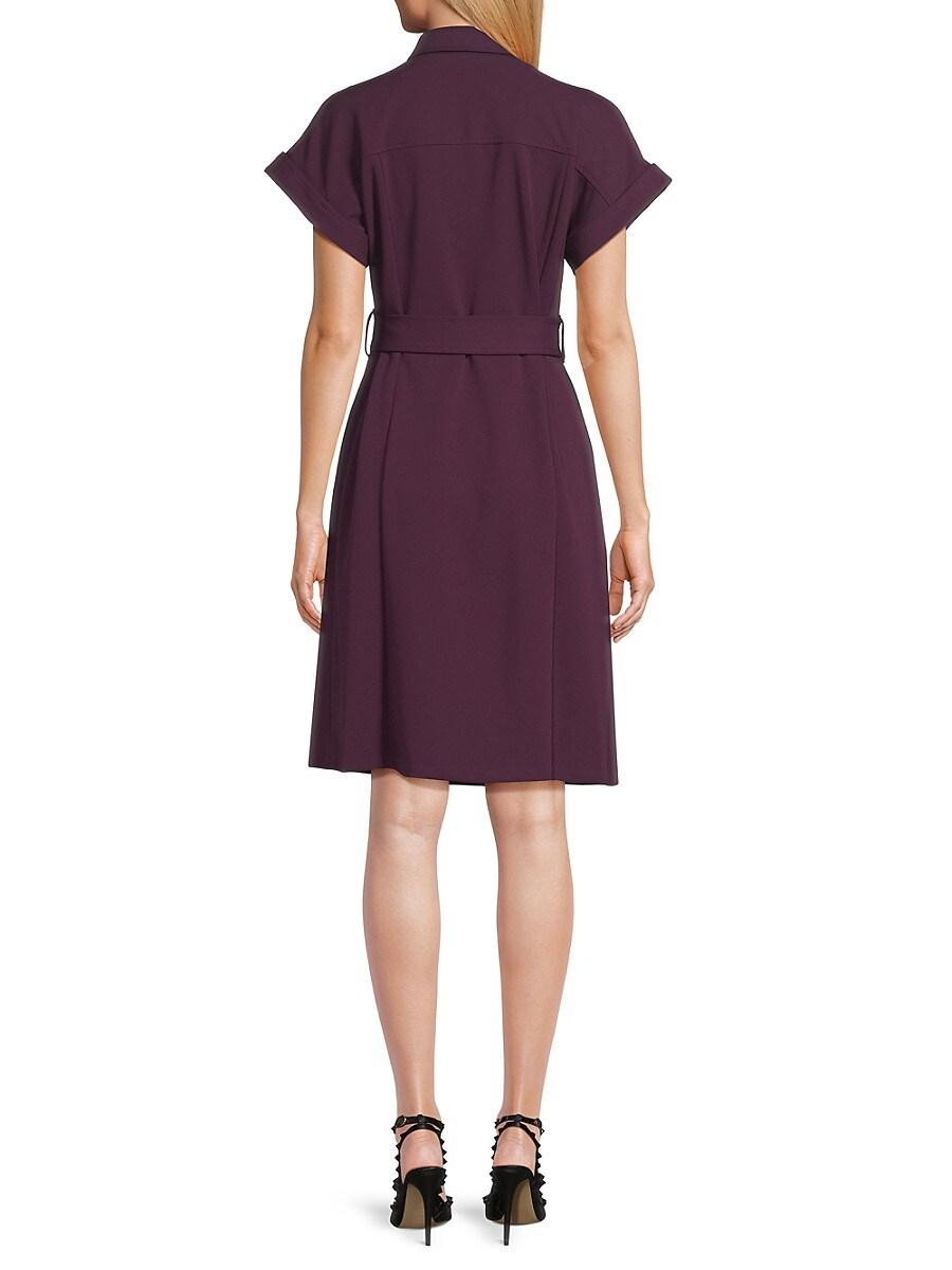 Calvin Klein Double-Breasted Belted Blazer Dress in Purple Lyst UK