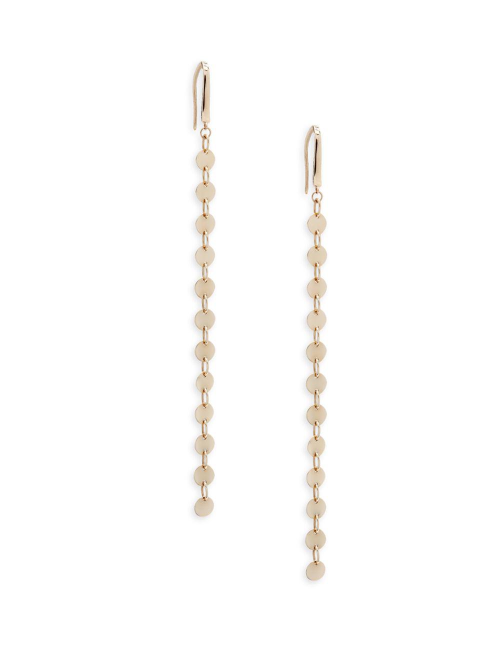Lana Jewelry 14k Yellow Gold Disc Drop Earrings in Metallic Lyst