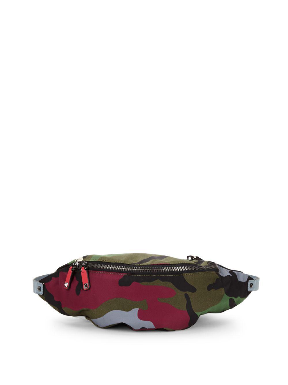 valentino camo belt bag