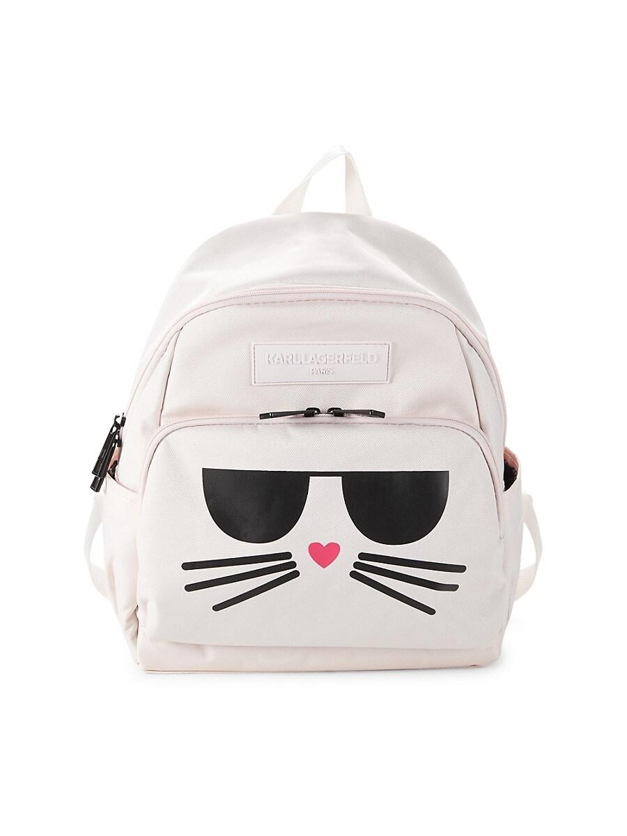 Karl Lagerfeld Cat-logo Textile Backpack in Pink | Lyst