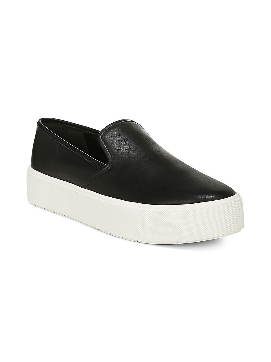 black platform slip ons