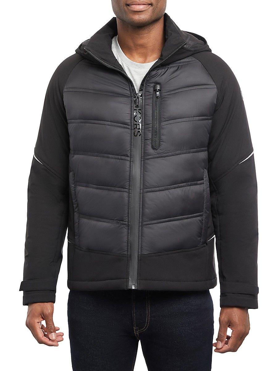 Michael Kors Topeka Hooded Puffer Jacket in Gray for Men | Lyst