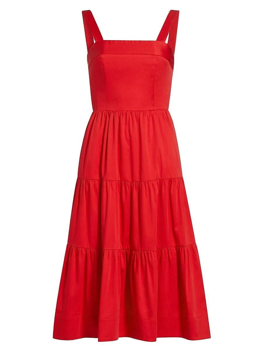 Alice + Olivia Saige Tiered Midi-Dress | Lyst