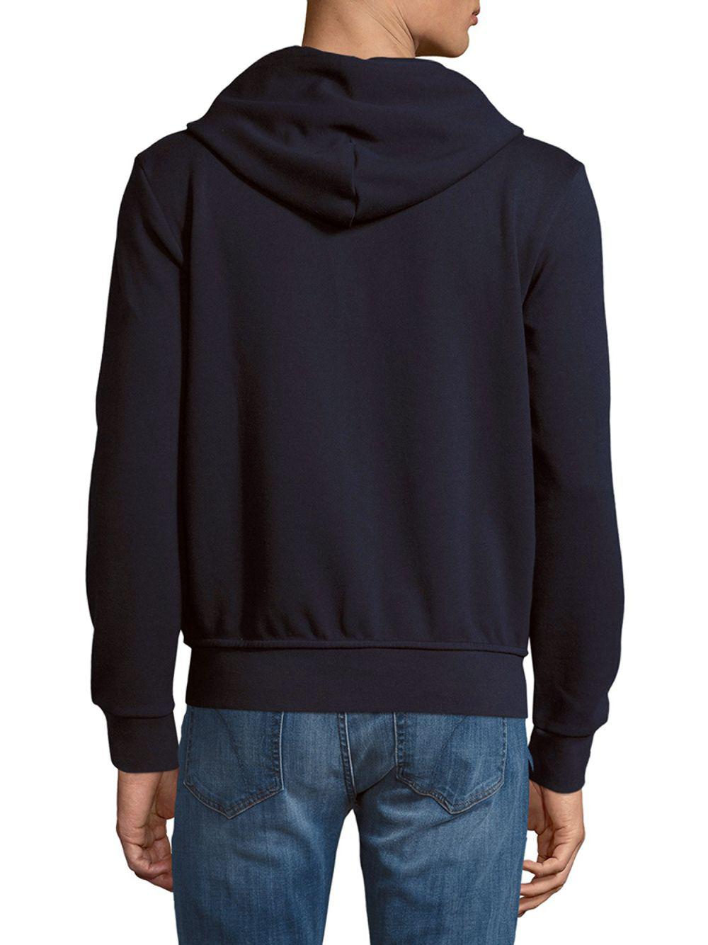  Polo  Ralph Lauren Solid Cotton Zipper  Hoodie  in Blue for 