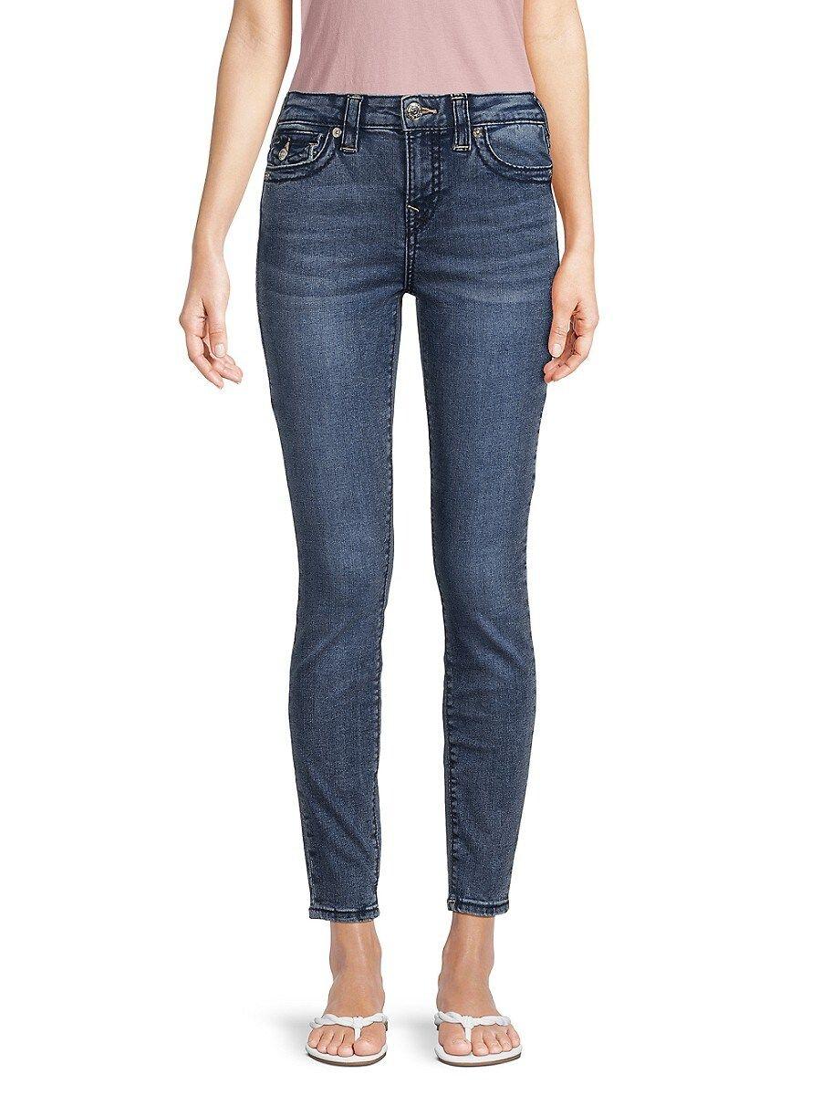 True Religion Halle Big Skinny Fit Whiskered Jeans in Blue | Lyst