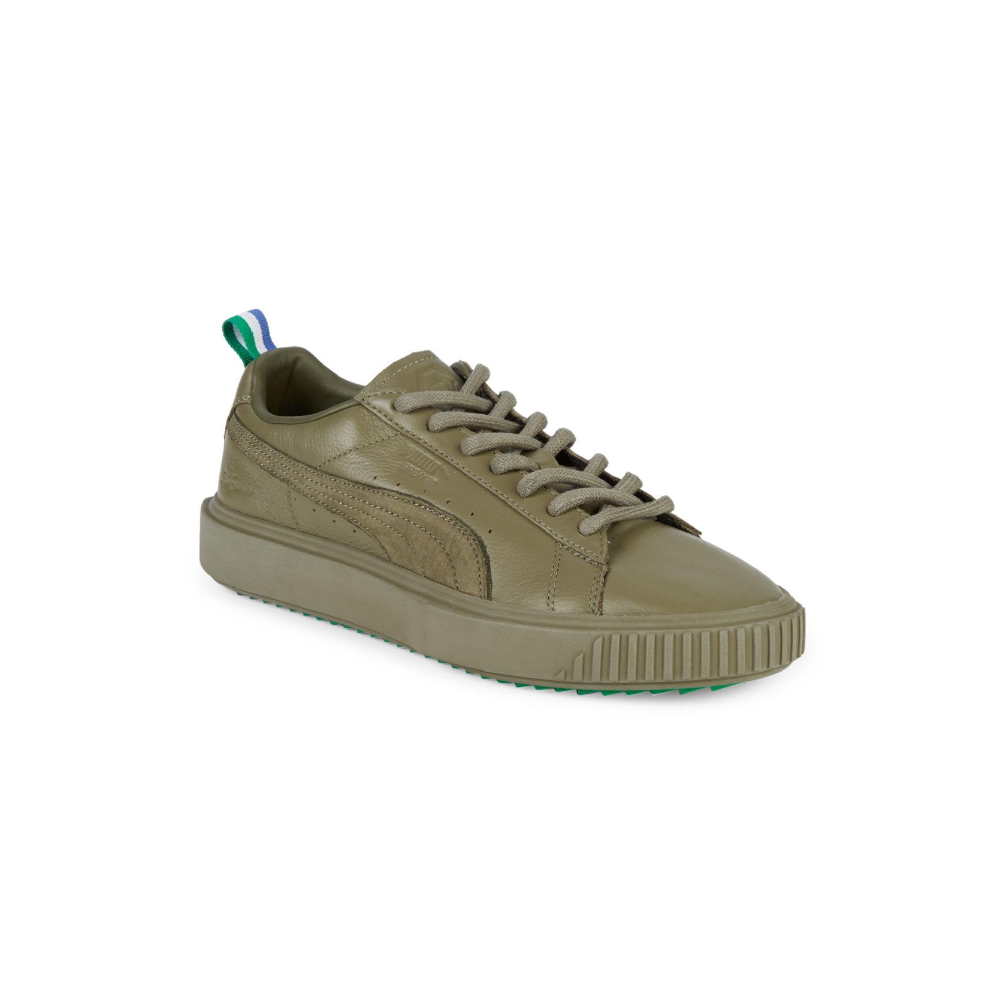 PUMA Leather X Big Sean Breaker Sneakers in Green for Men | Lyst
