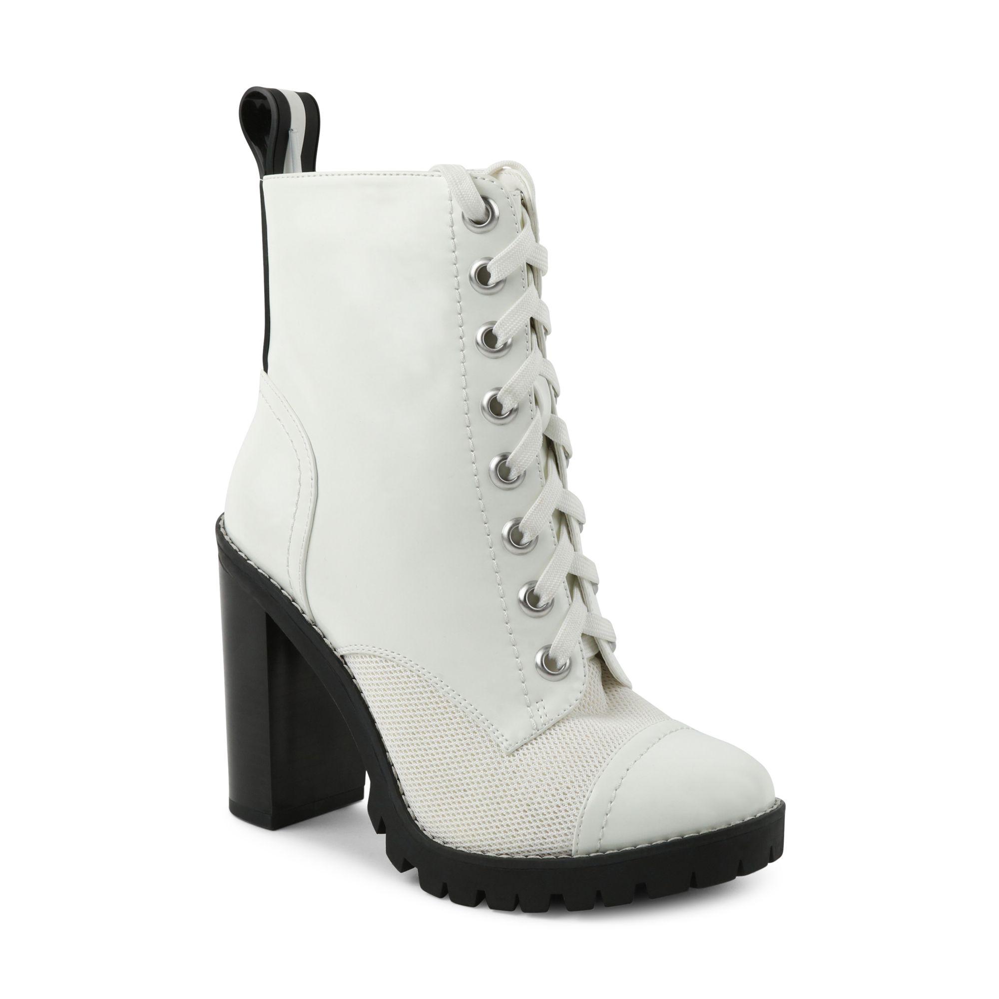 Pauline Faux Leather Combat Booties 2024 www.alhudapk