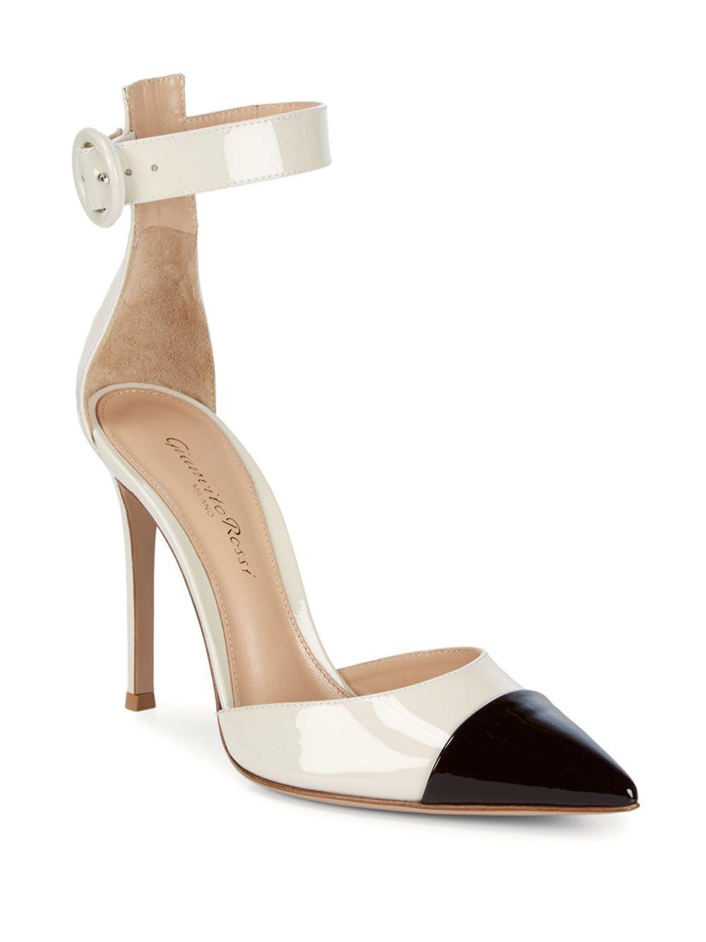off white pumps with ankle strap