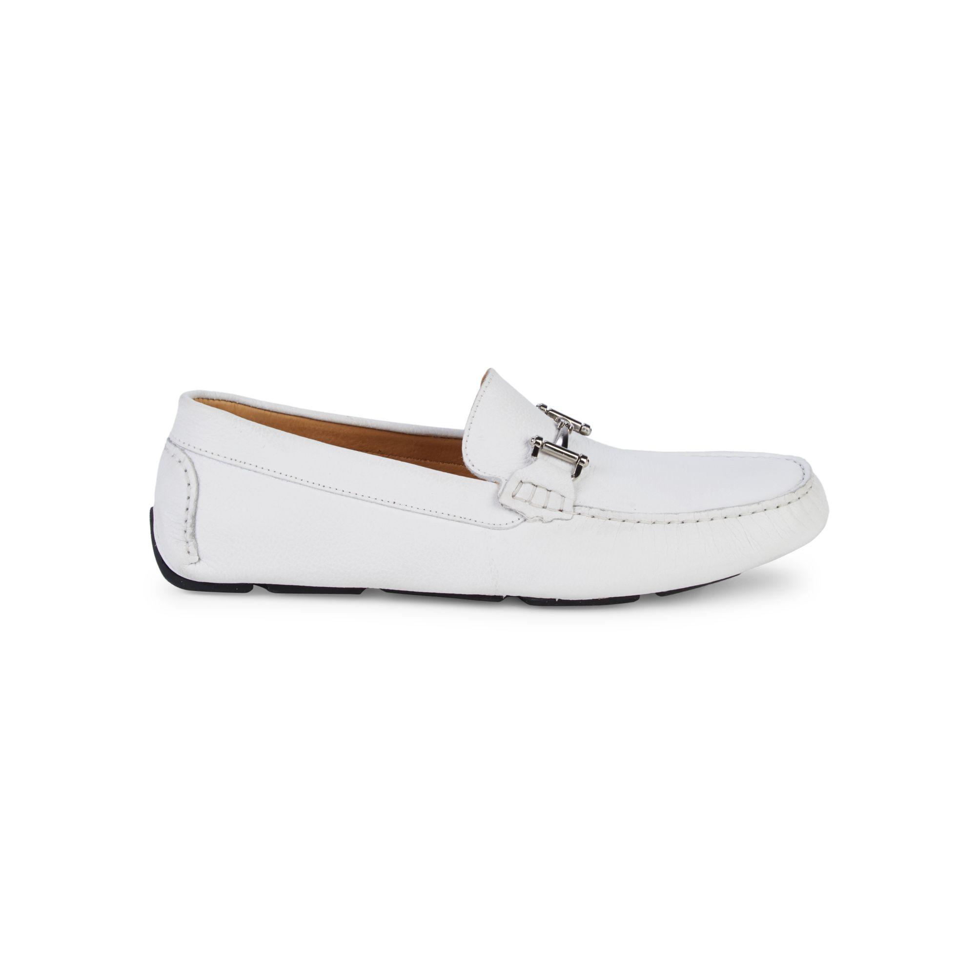 backless loafers white