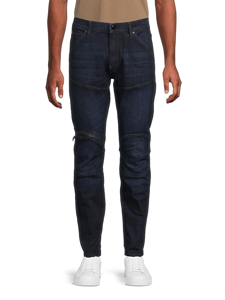 G-Star Herren Sweatshirt – Indigo Distressed Logo, Aus Bio-Baumwolle, Mit Geripptem Ausschnitt & Bündchen