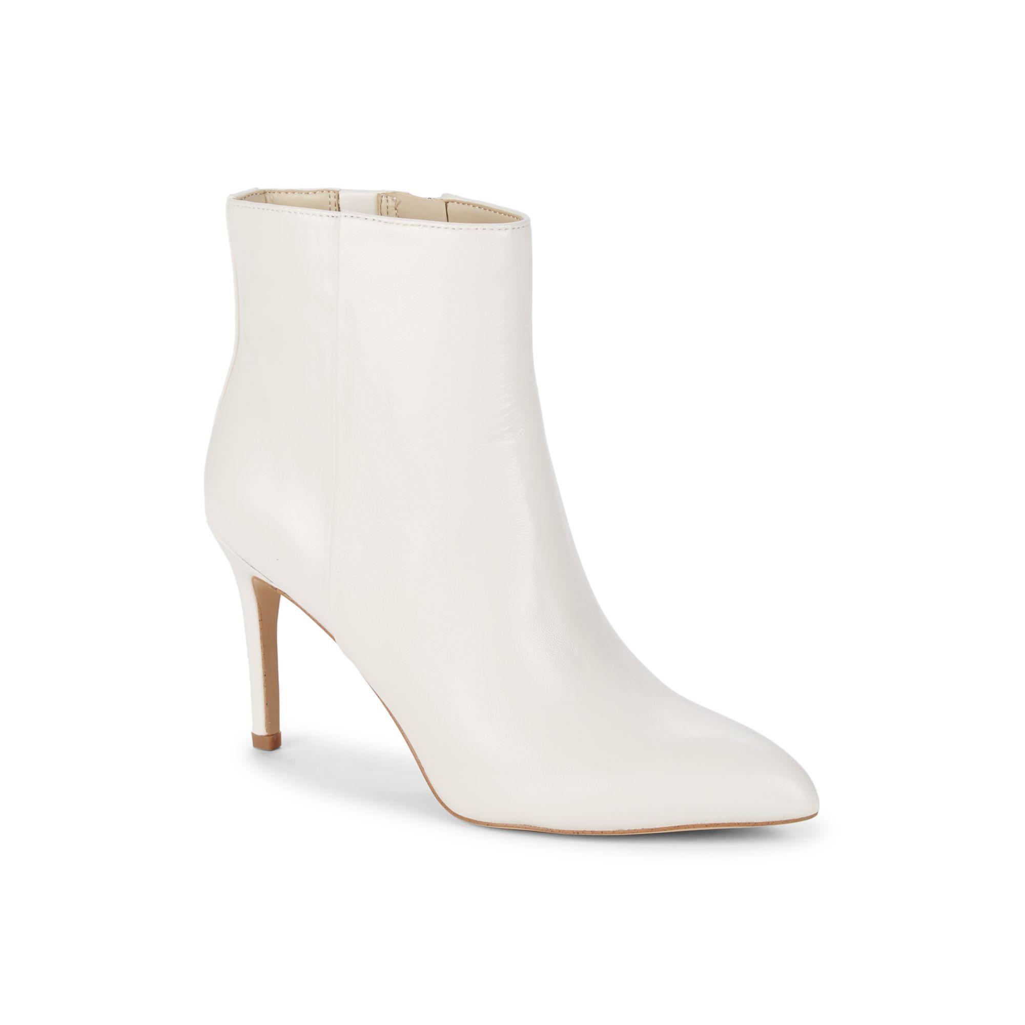 leather heeled booties