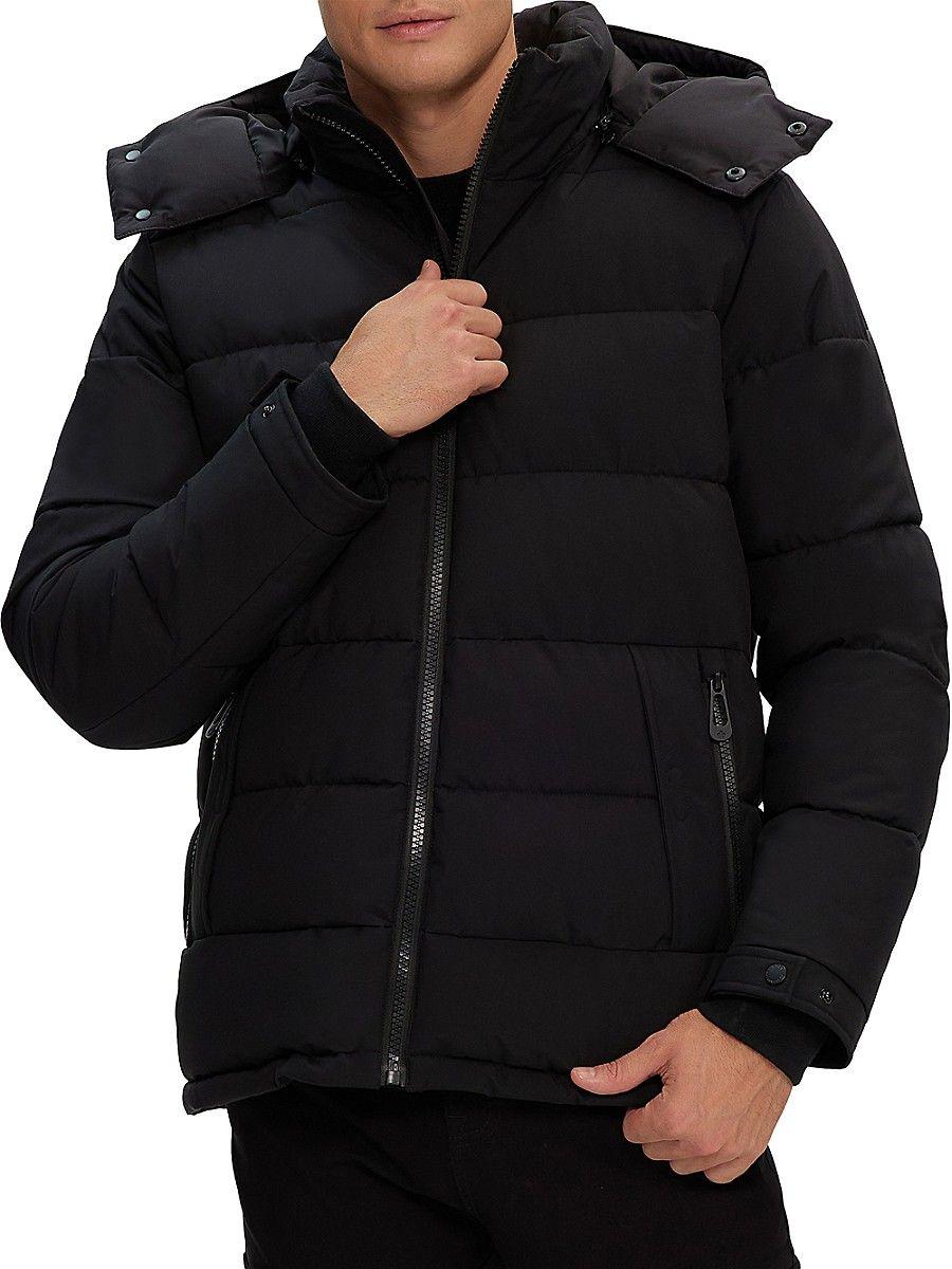 Noize River Quilted Puffer Jacket in Black for Men | Lyst