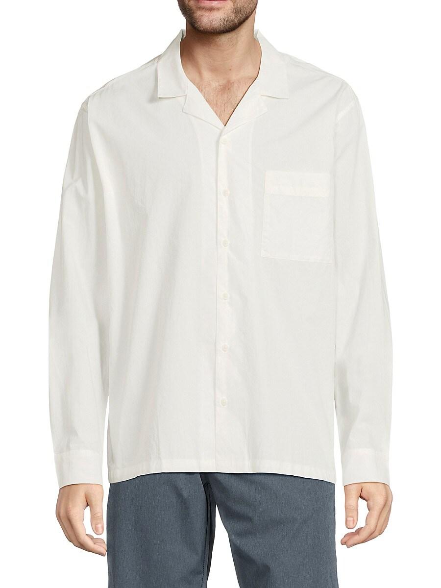 Onia Solid Camp Collar Shirt in White for Men | Lyst UK