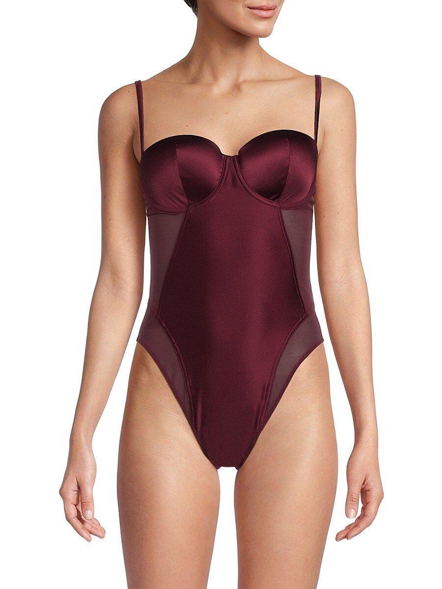 Fleur du Mal Satin Bullet Bodysuit