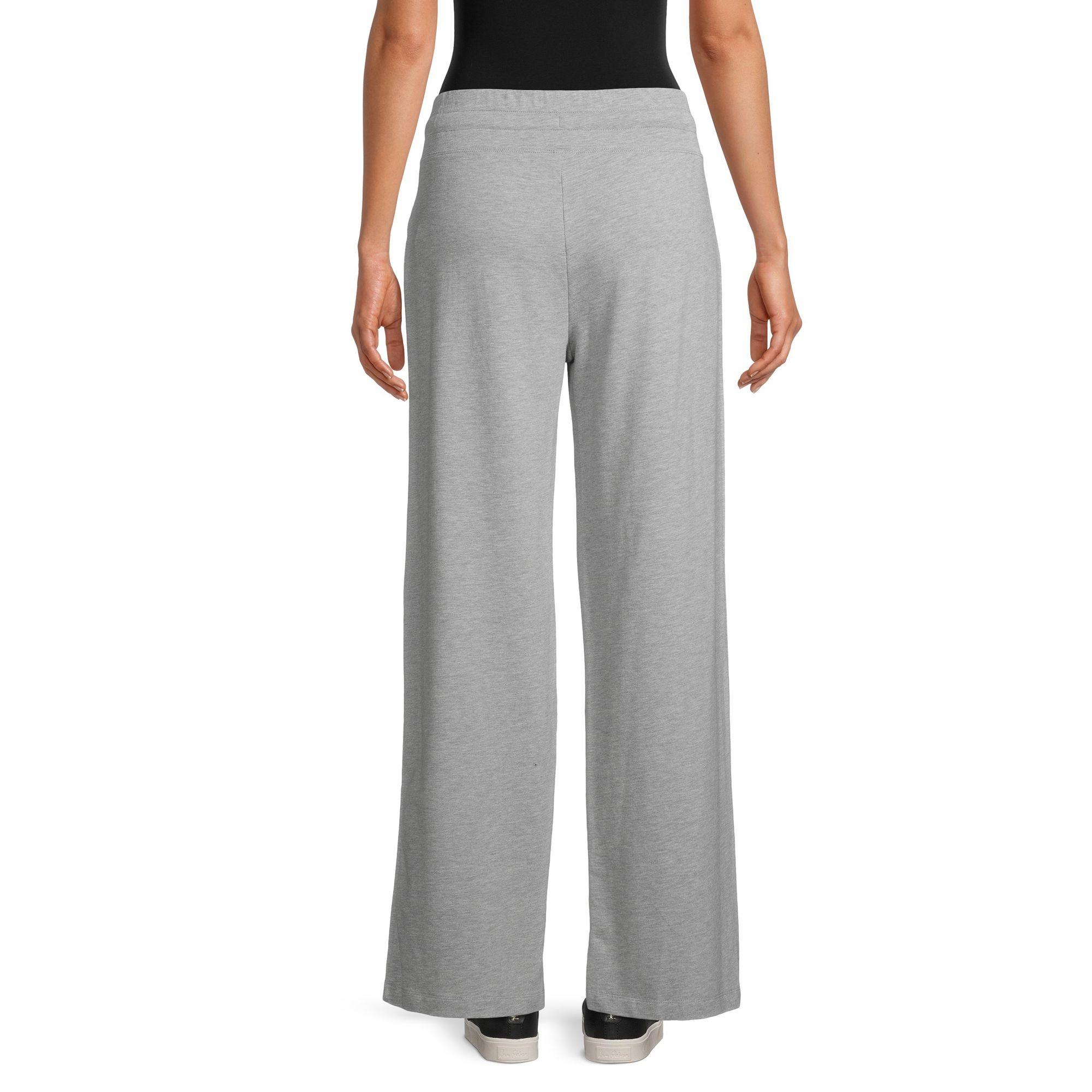 Calvin Klein Cotton Wide-leg Lounge Pants in Heather Granite (Gray) - Lyst