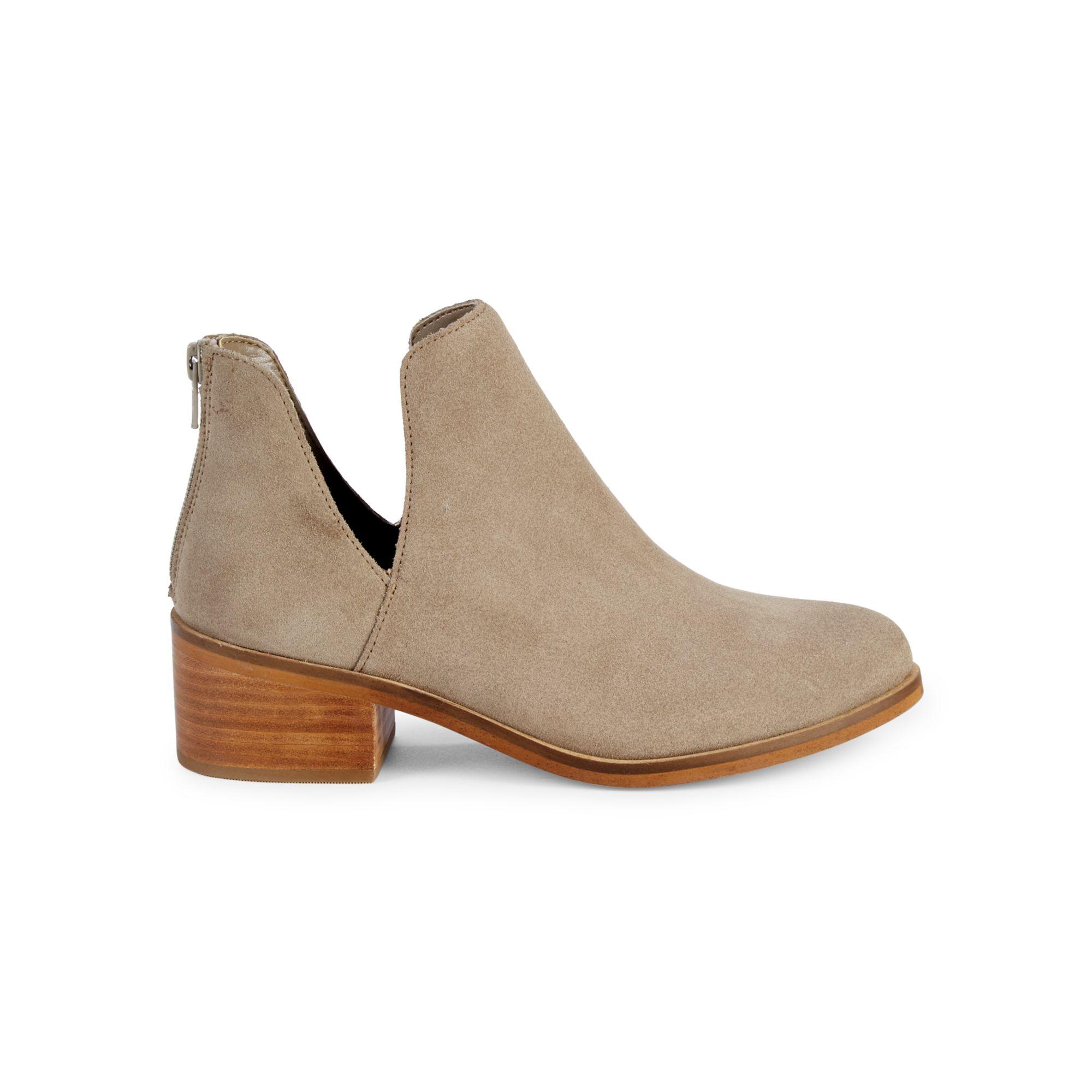 Steve Madden Suede Cutout Ankle Booties in Brown | Lyst UK
