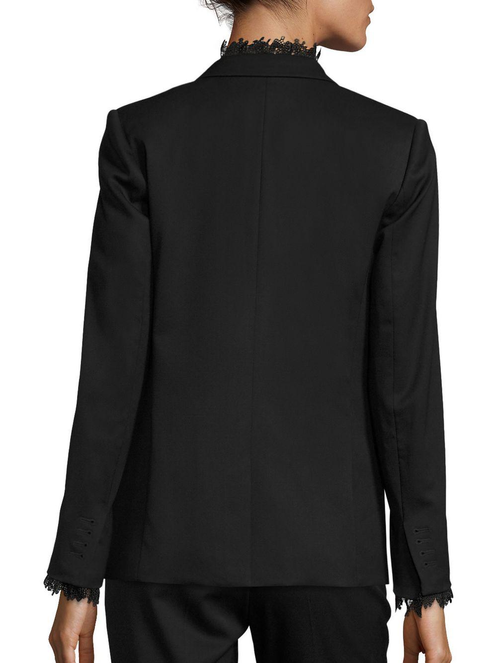 black lace suit jacket