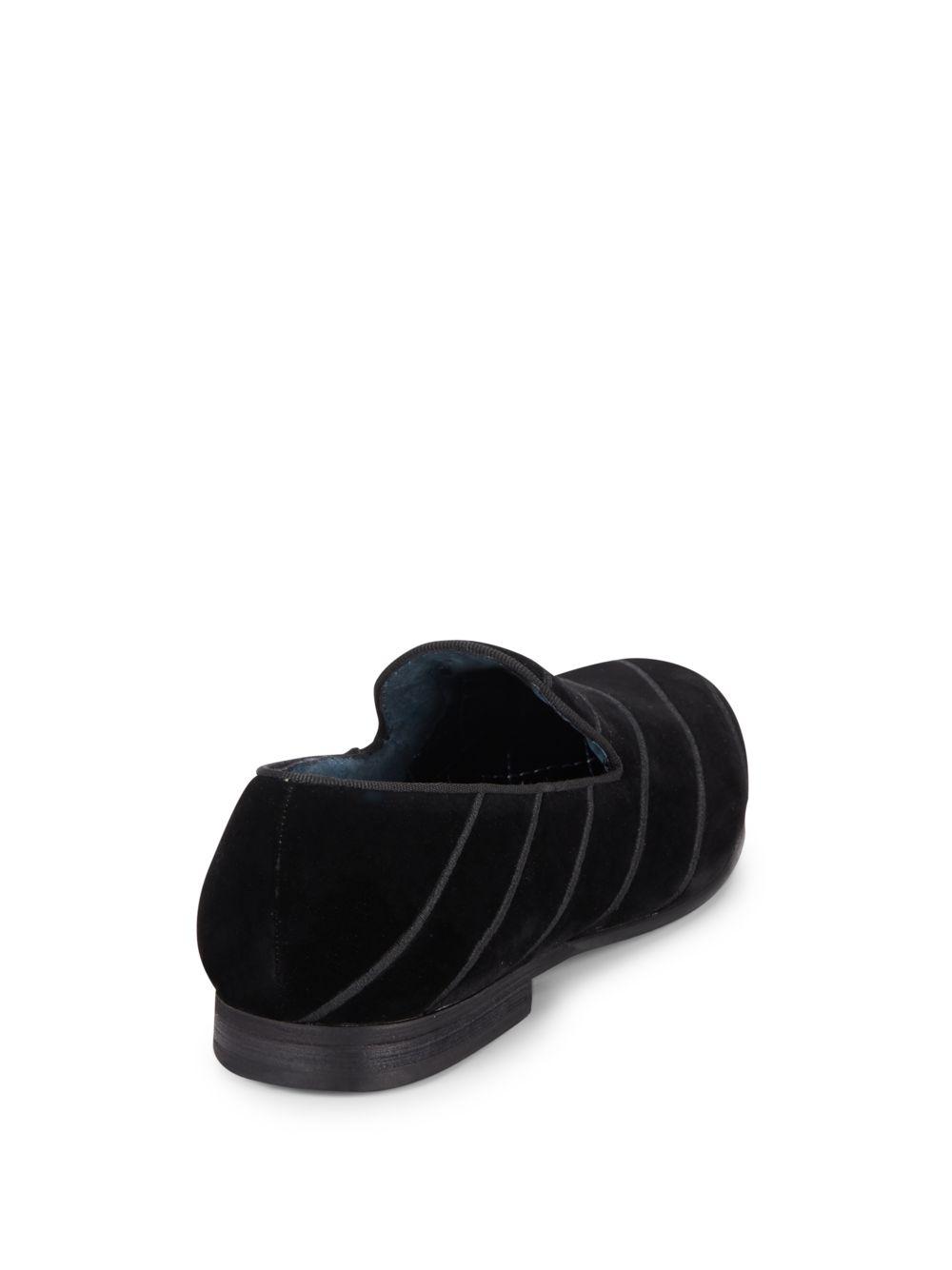 Steve Madden Cornerr Velvet Smoking Slippers in Black for Men Lyst