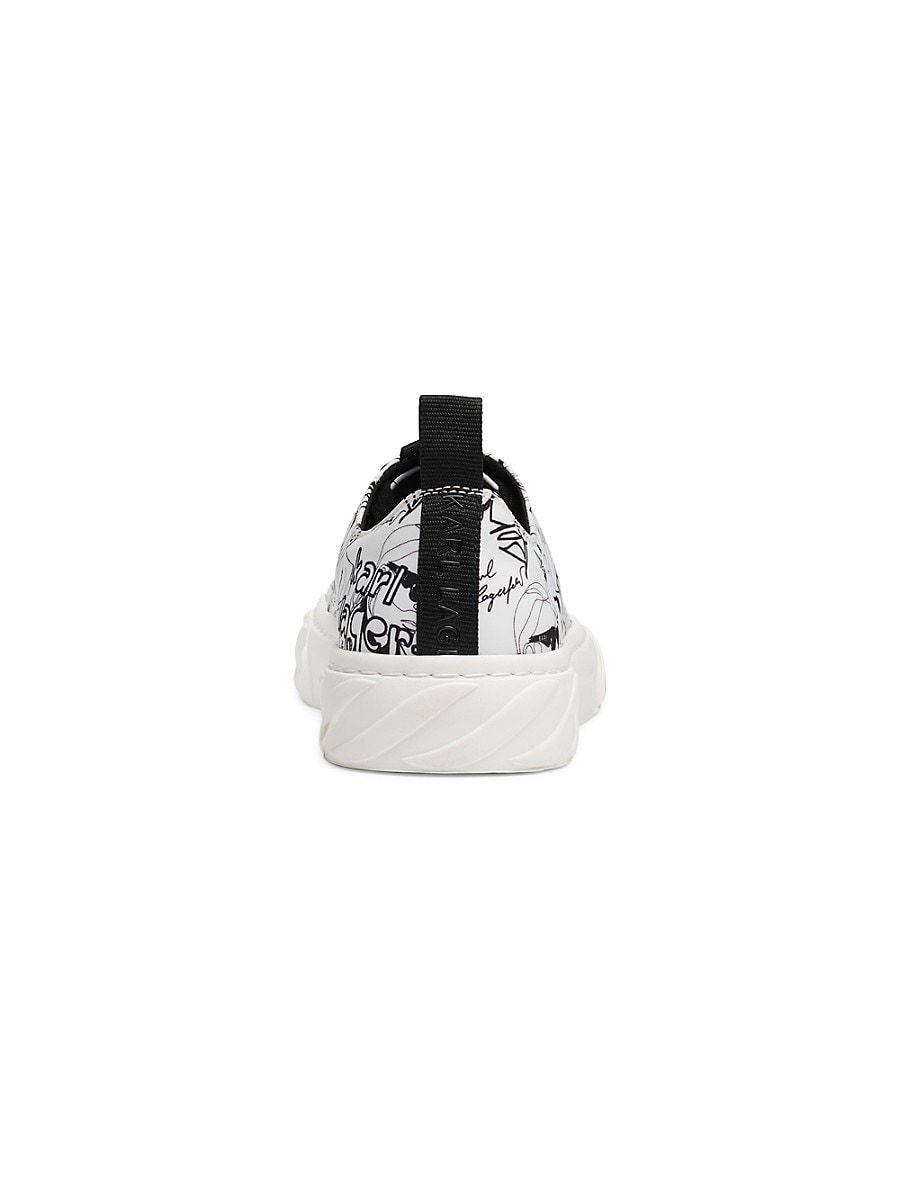 Karl Lagerfeld Logo Print Sneakers in White for Men | Lyst