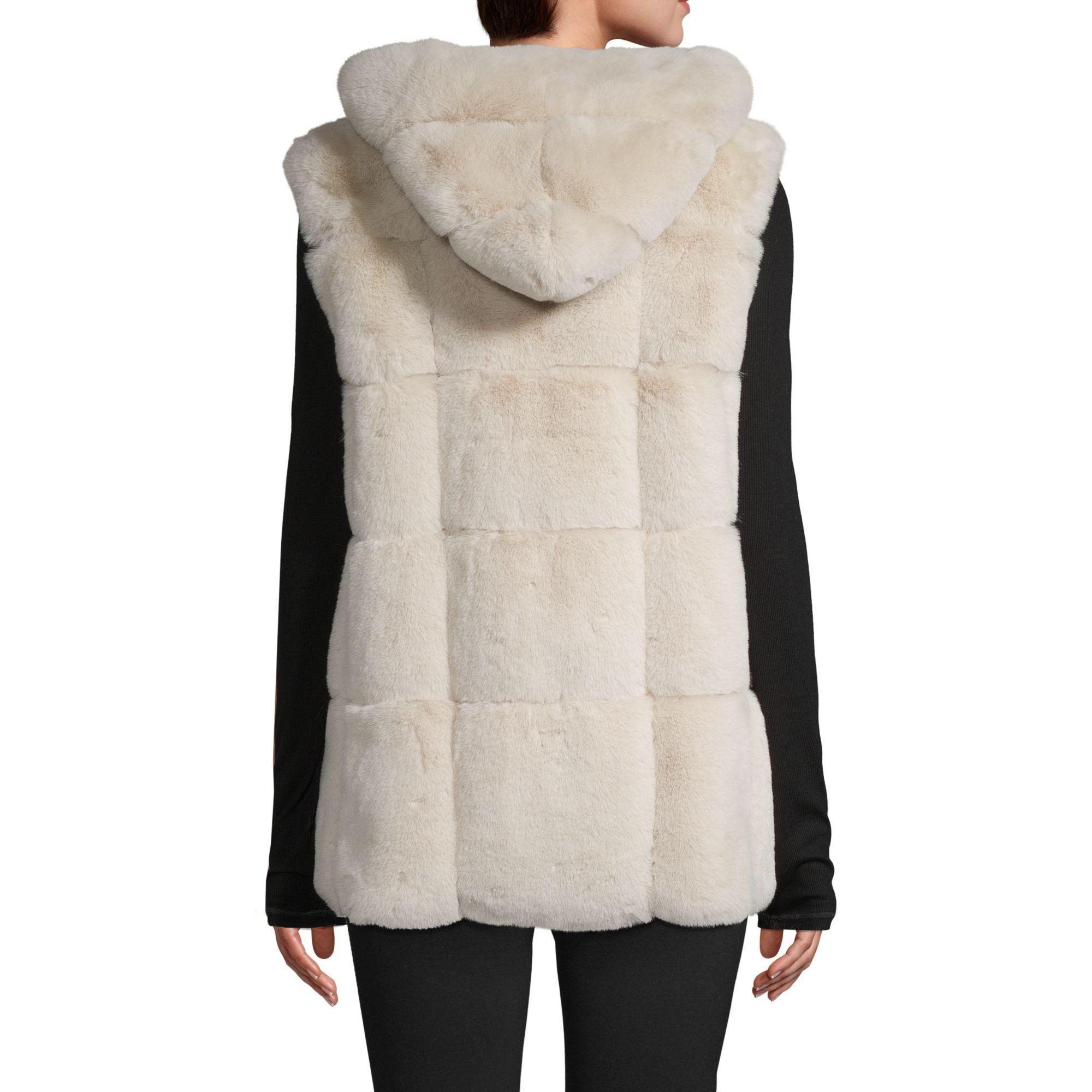 Belle fare modern faux fur vest Clearance