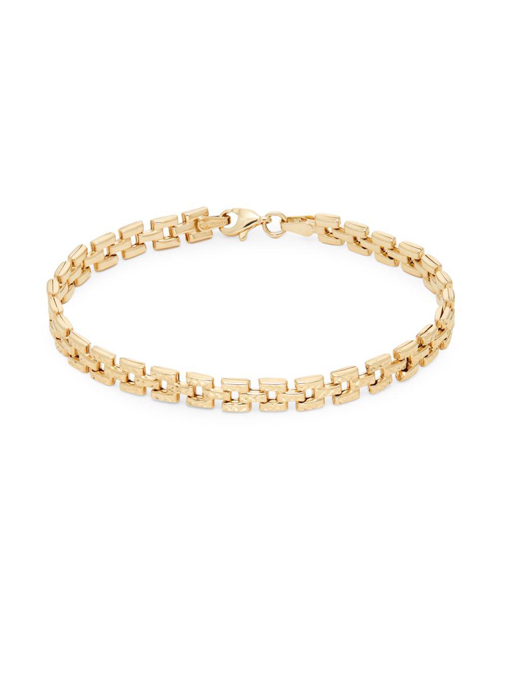 Saks Fifth Avenue 14k Gold Panther Link Bracelet in Metallic Lyst