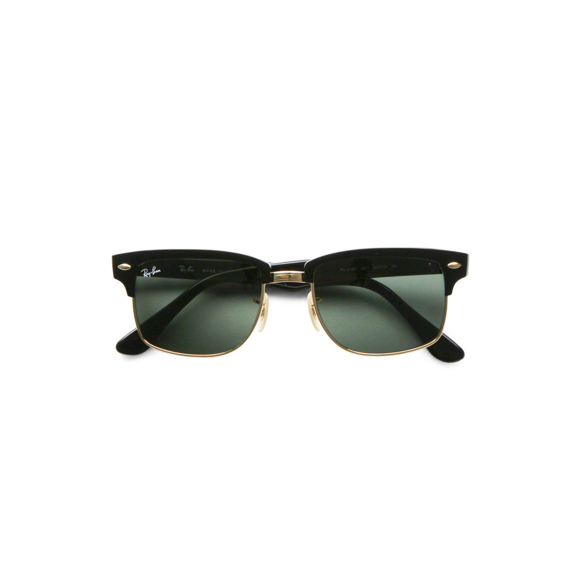 Ray-Ban Rb4190 52mm Square Clubmaster Sunglasses in Black for Men | Lyst