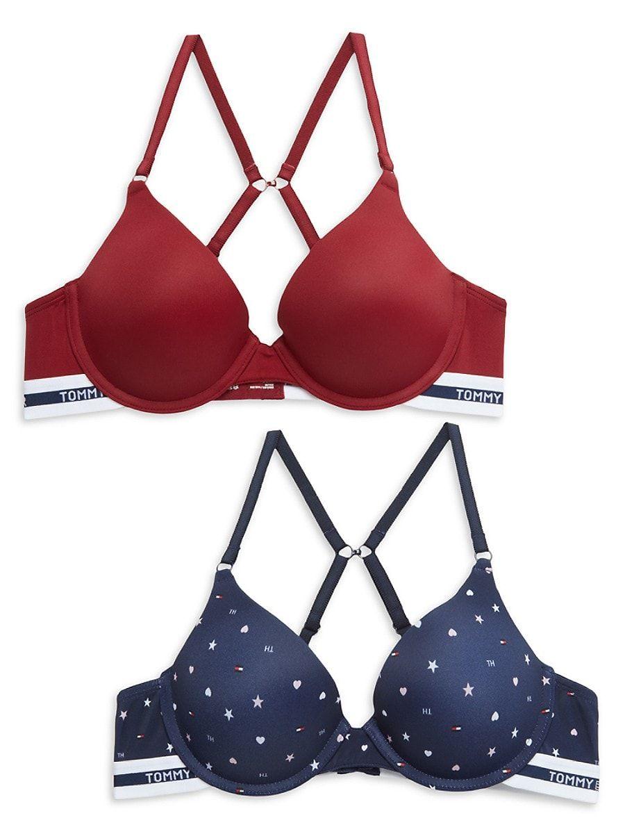 Tommy Hilfiger 2-pack Push Up Bras in Red | Lyst