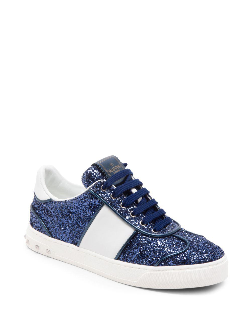 navy blue glitter sneakers