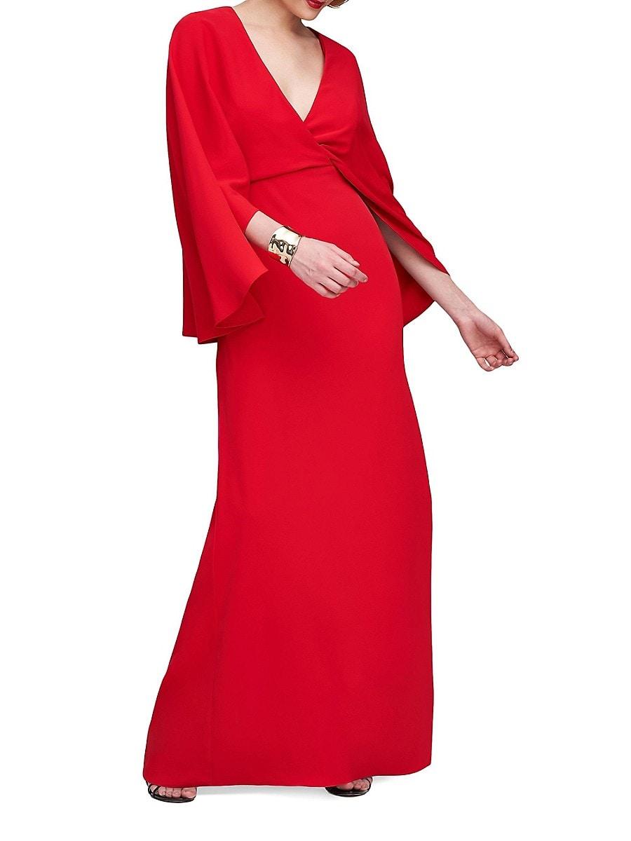 Halston Olaya Fluid Crepe Gown in Red Lyst UK