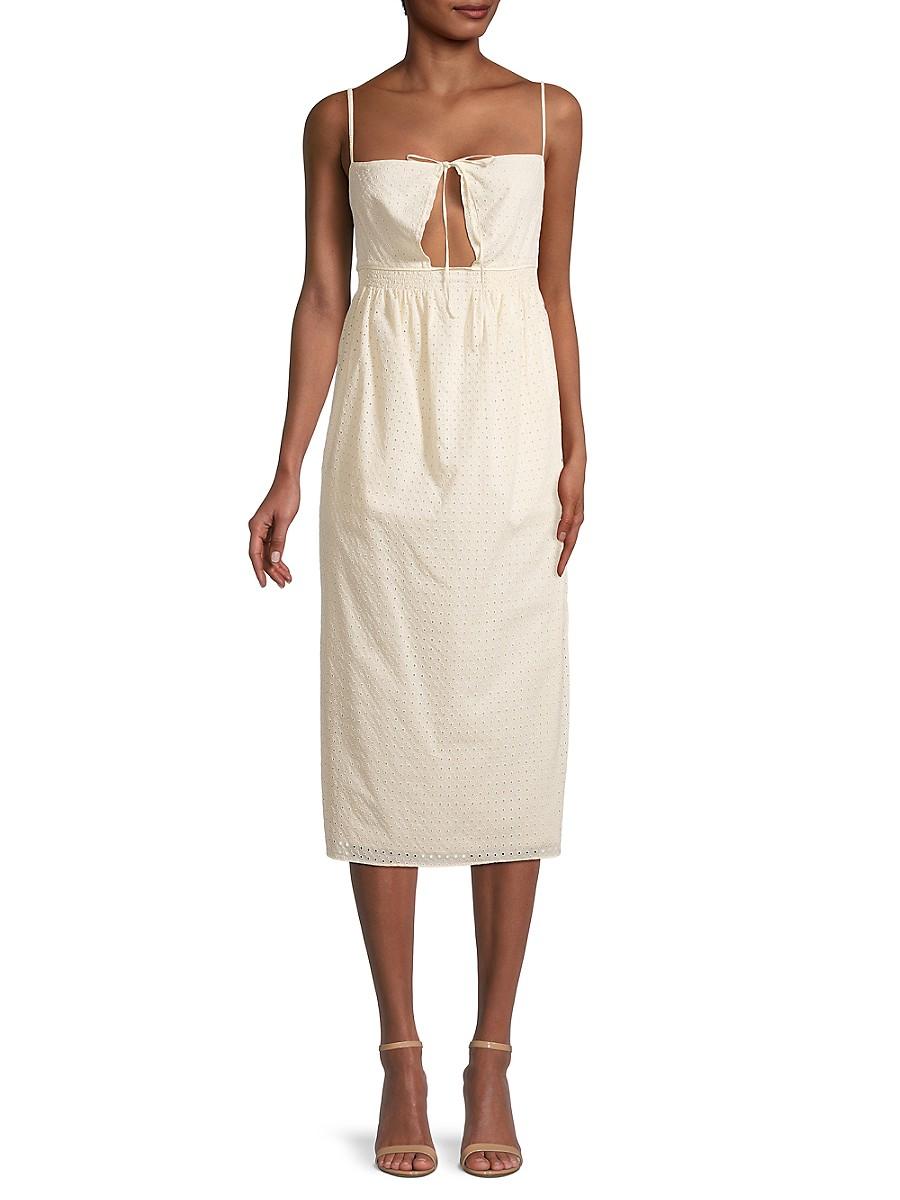 Rebecca Taylor Cotton Lyra Eyelet Tie 