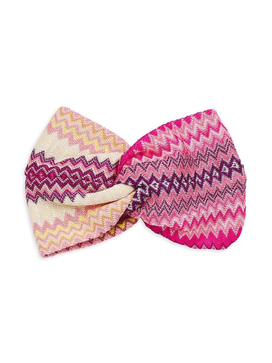 MISSONI Chevron Bow outlets Royal Pink Headband NWT