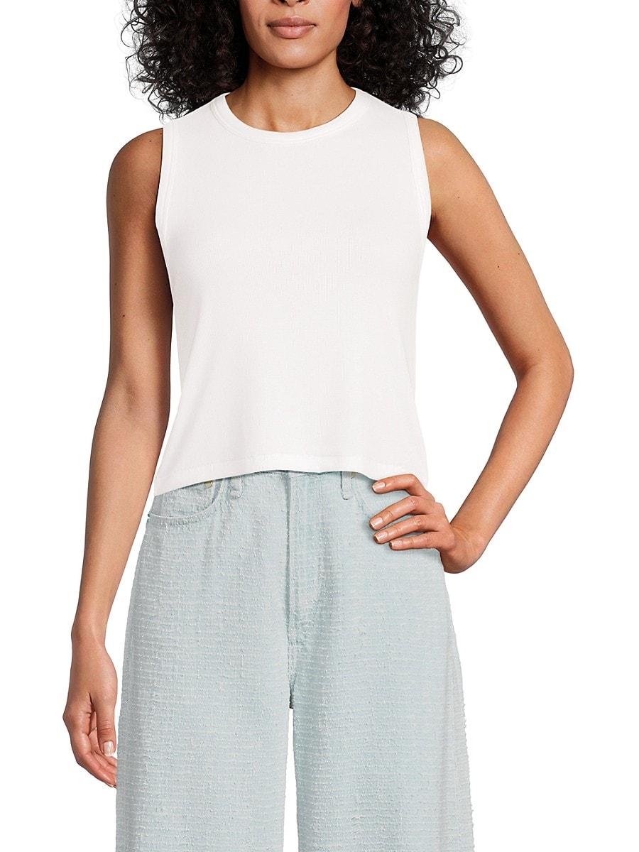 売れ筋商品|||ラグアンドボーン Tシャツ レディース トップス THE ESSENTIAL TANK - Top - white Essential Rib Scoop Tank - White | rag & bone