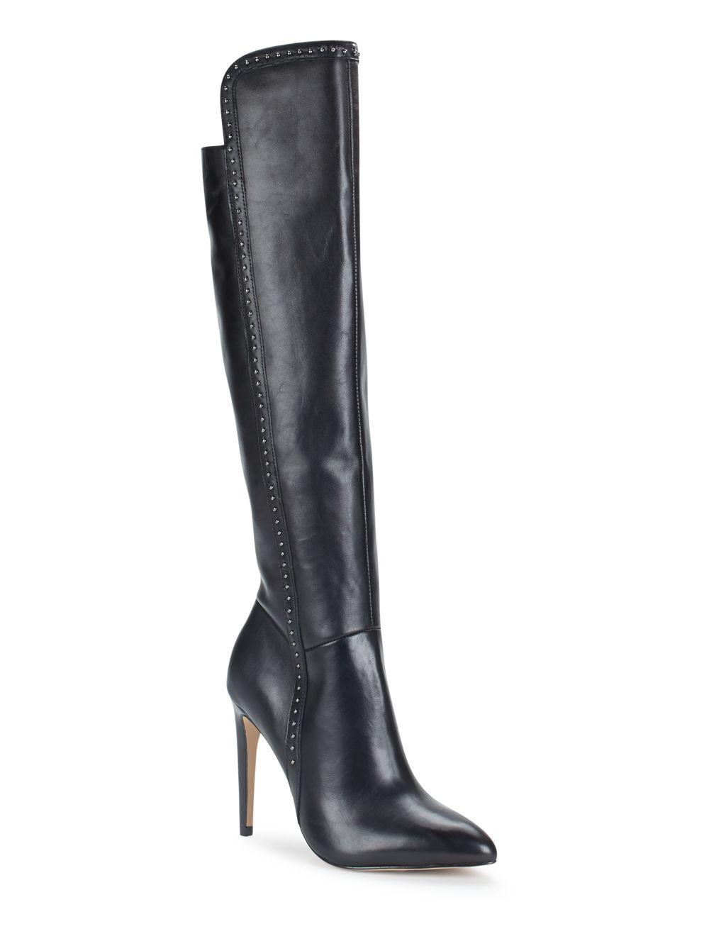 Saks Fifth Avenue Leather Point Toe Overtheknee Boots in