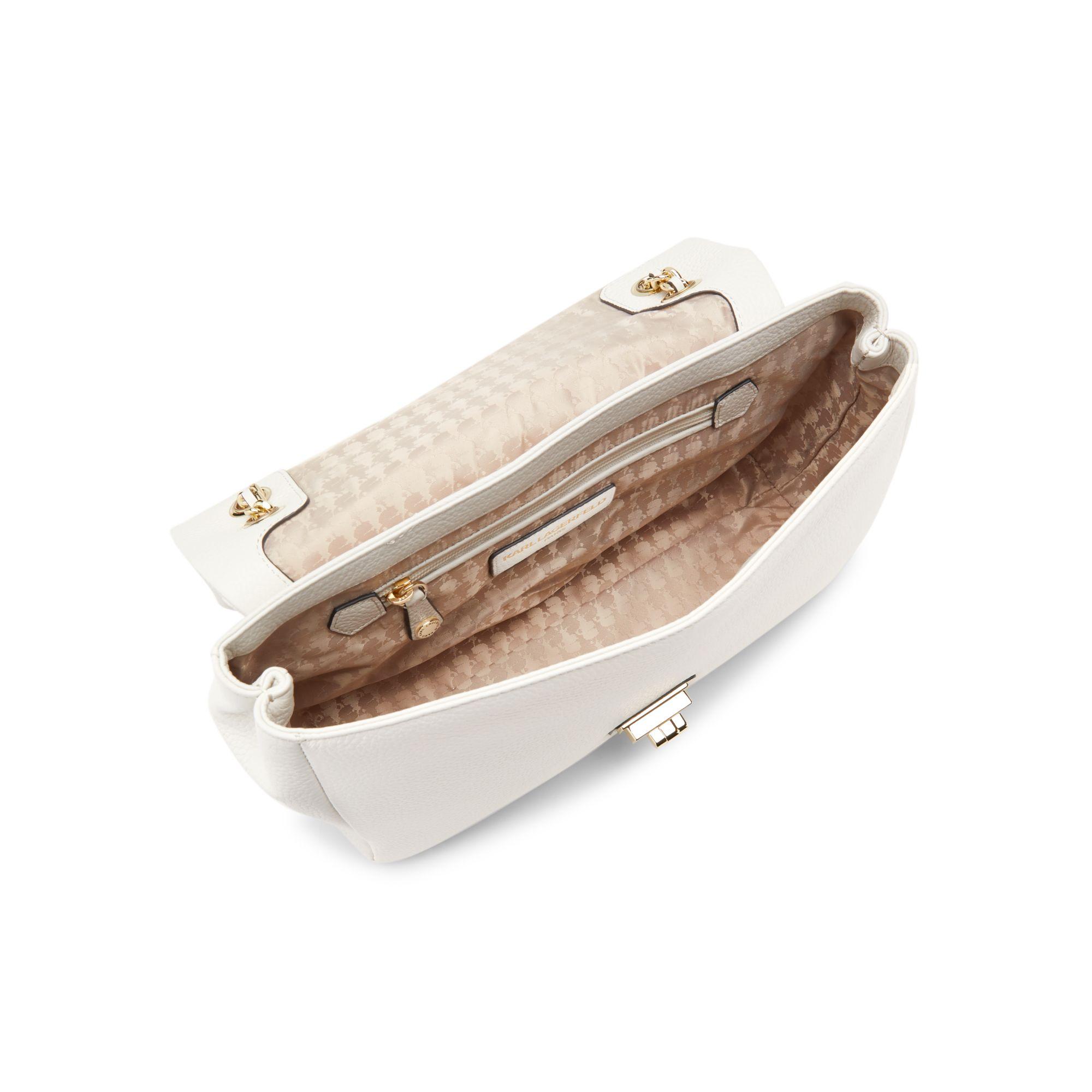 Karl Lagerfeld Agyness Quilted Leather Shoulder Bag in Merlot (Red) Lyst