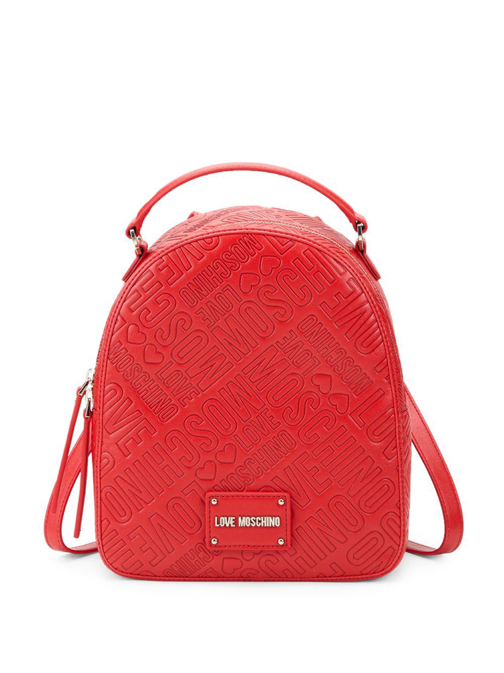 moschino backpack red