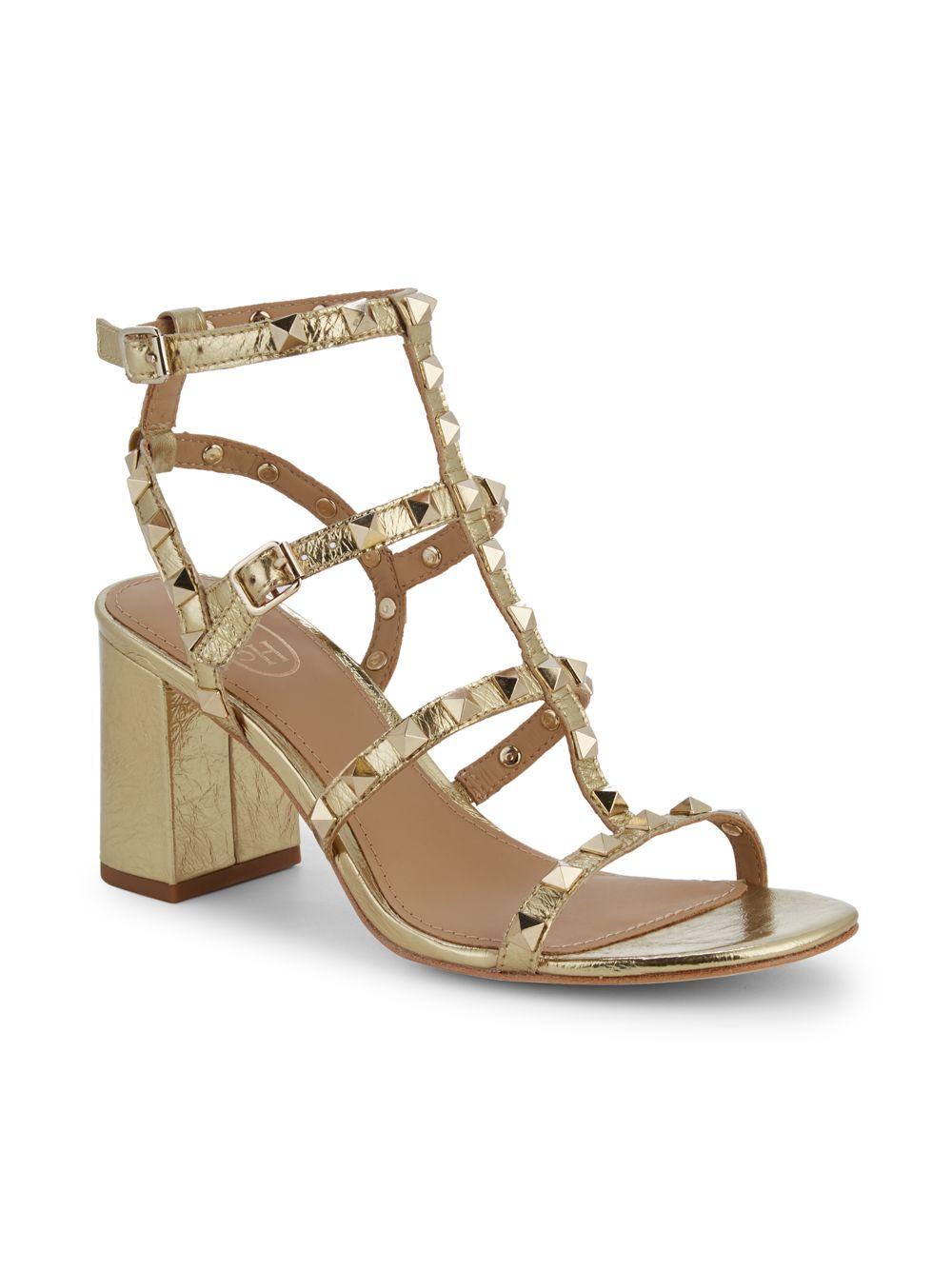 ash gold studded sandals