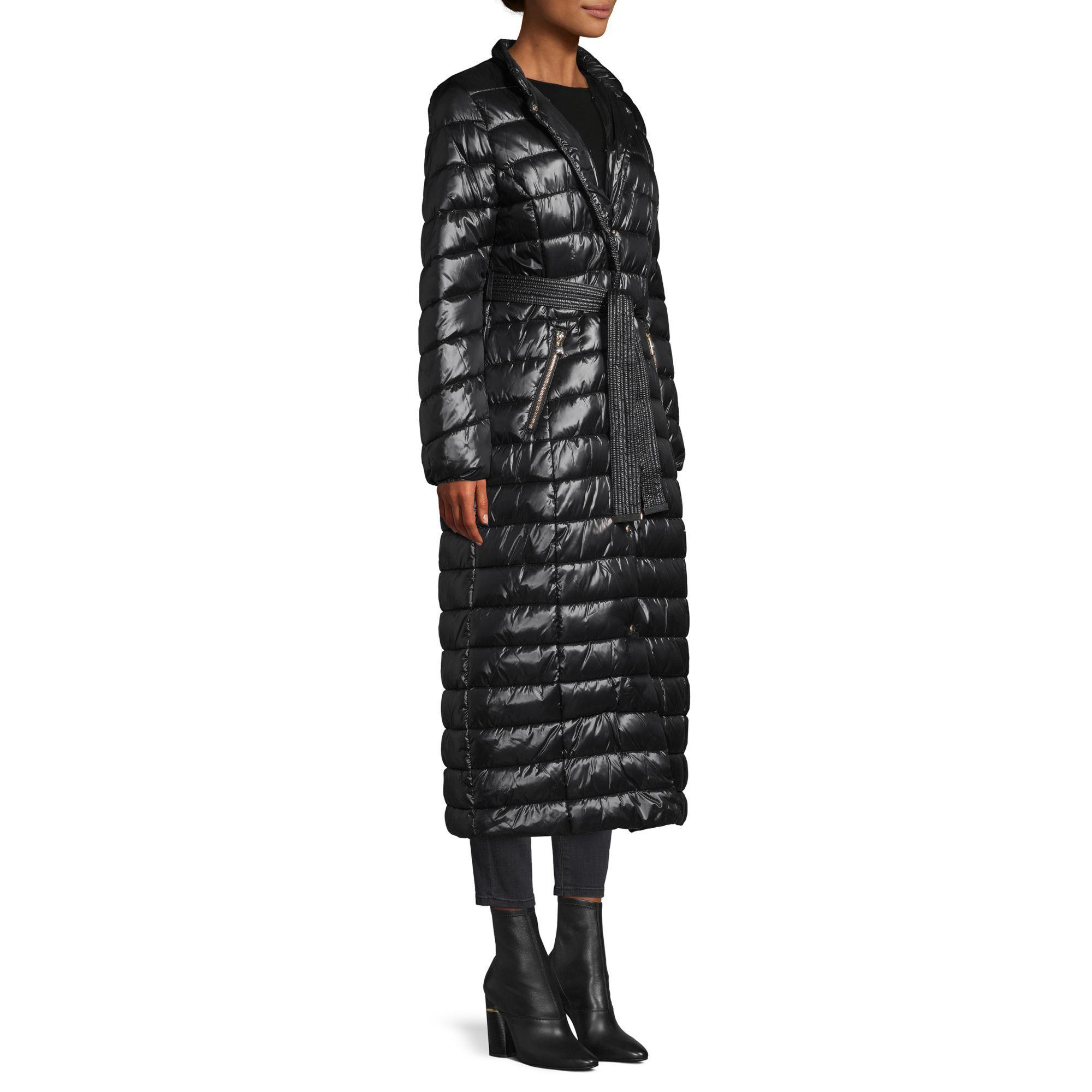 wrap puffer coat