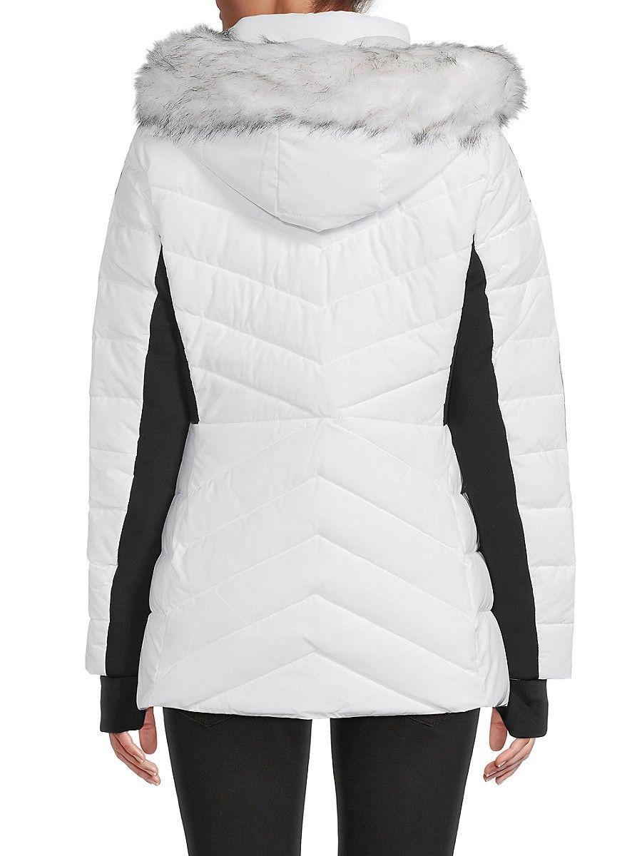 Michael Kors Women's Faux-Fur-Trim Hooded Puffer Coat, Created for