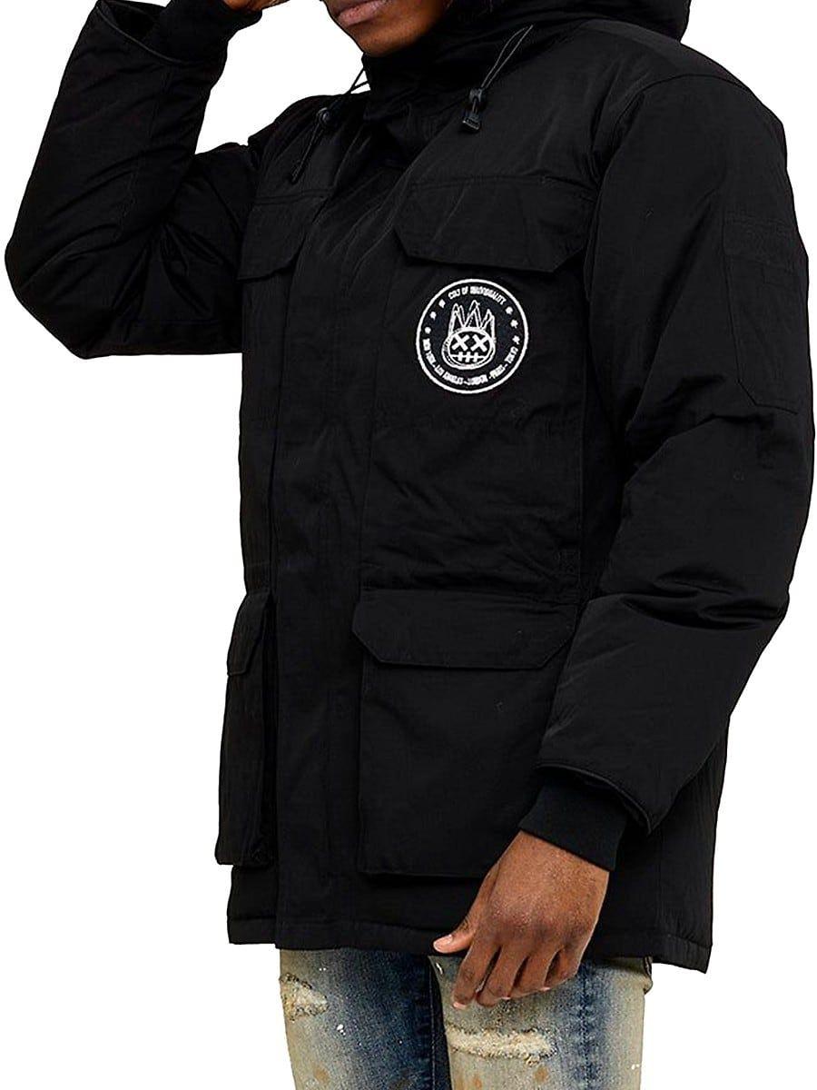 Cult Of Individuality Faux Fur Trim Snorkel Jacket in Black for Men Lyst