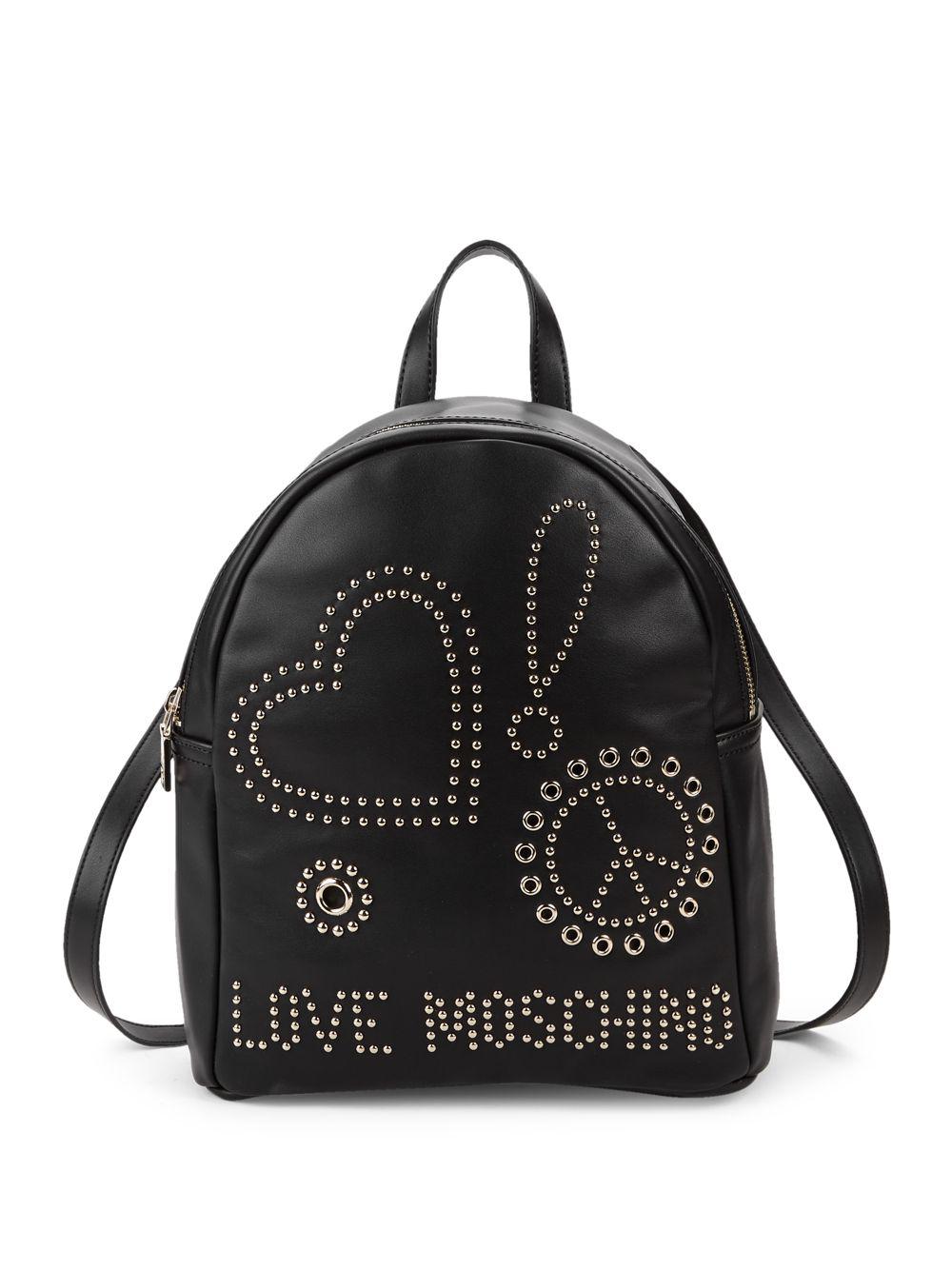 moschino studded backpack