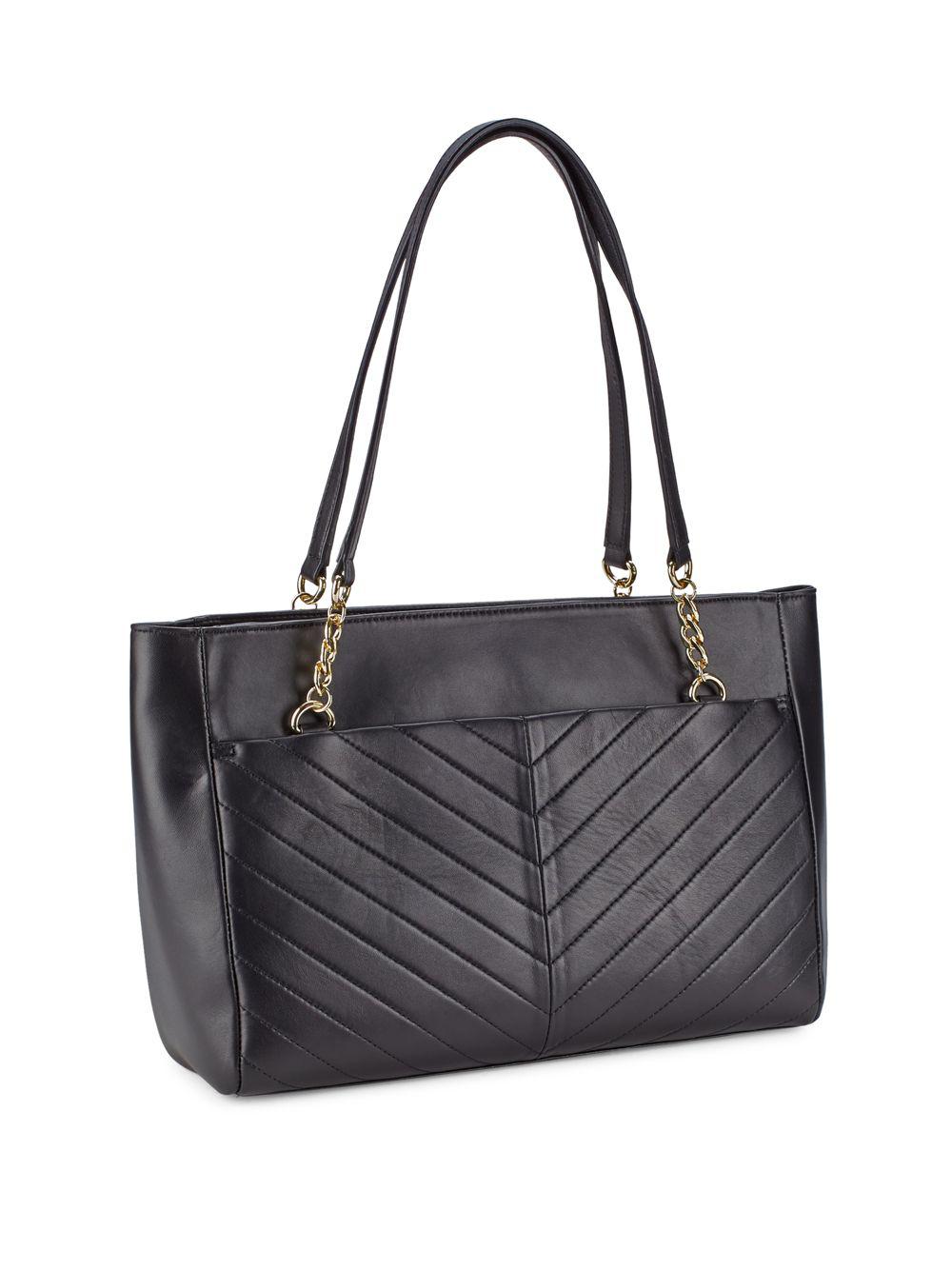 Karl Lagerfeld Quilted Leather Tote in Black Lyst