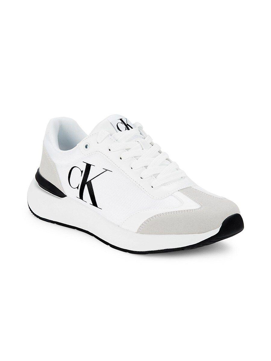 Calvin Klein Logo Sneakers in White for Men | Lyst